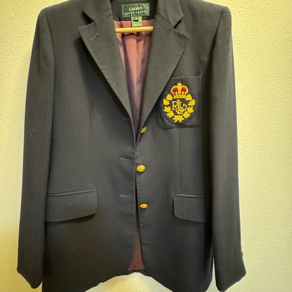 Vintage Ralph Lauren Dark Blue Jacket with Regal Emblem